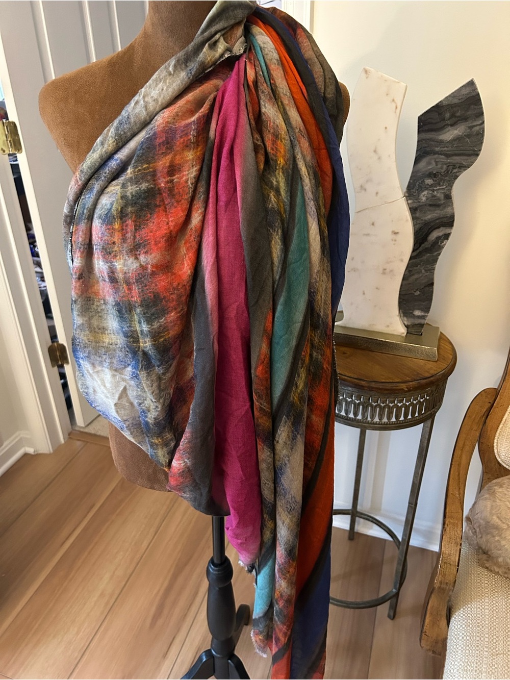 Multi-Color Lightweight Patterned Scarf